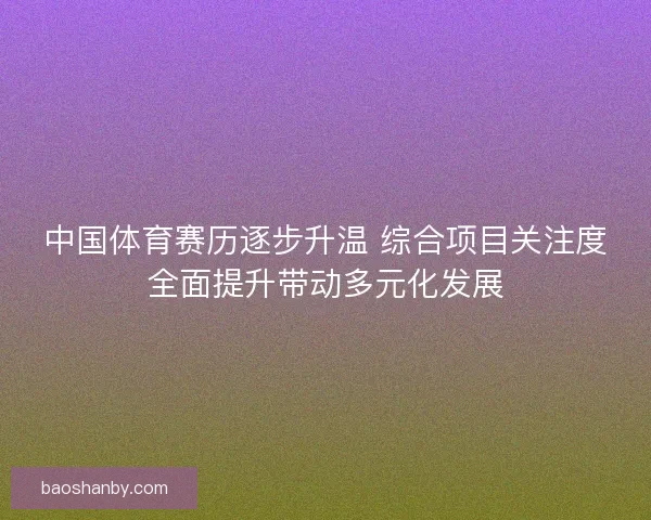 中国体育赛历逐步升温 综合项目关注度全面提升带动多元化发展